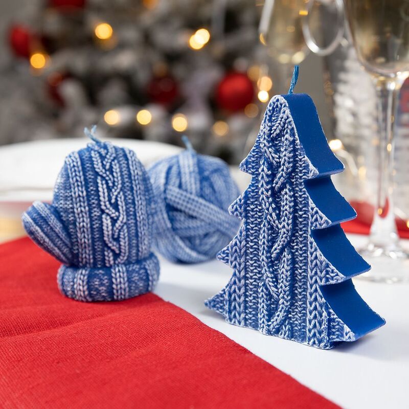 Свеча Kniteam, варежка, синяя арт.19336.40