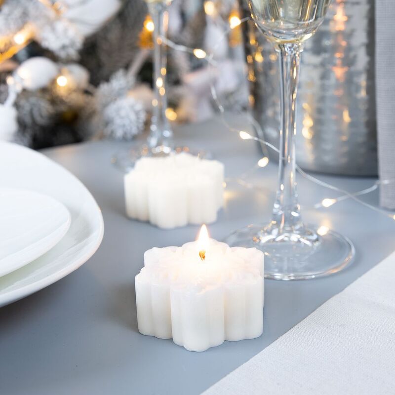 Свеча Snowlight 2, белая, 6 см арт.19339.60