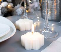 Свеча Snowlight 3, белая, 6 см арт.19340.60