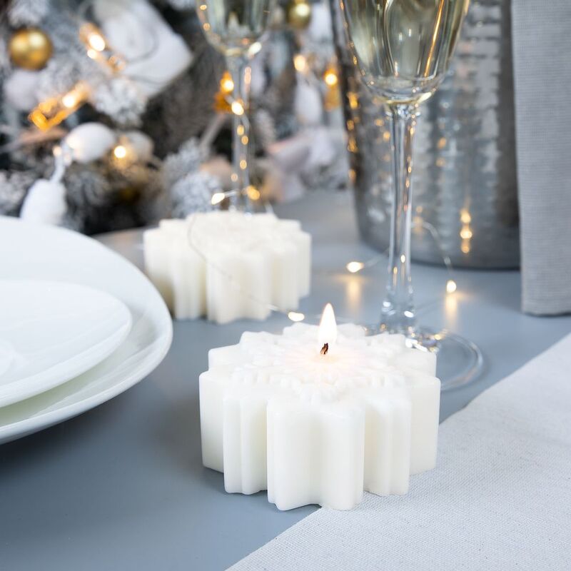 Свеча Snowflame 1, белая, 8 см арт.19341.60