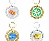 Брелок с поворотным элементом Spin на заказ, доставка ж/д арт.18527.01.rail