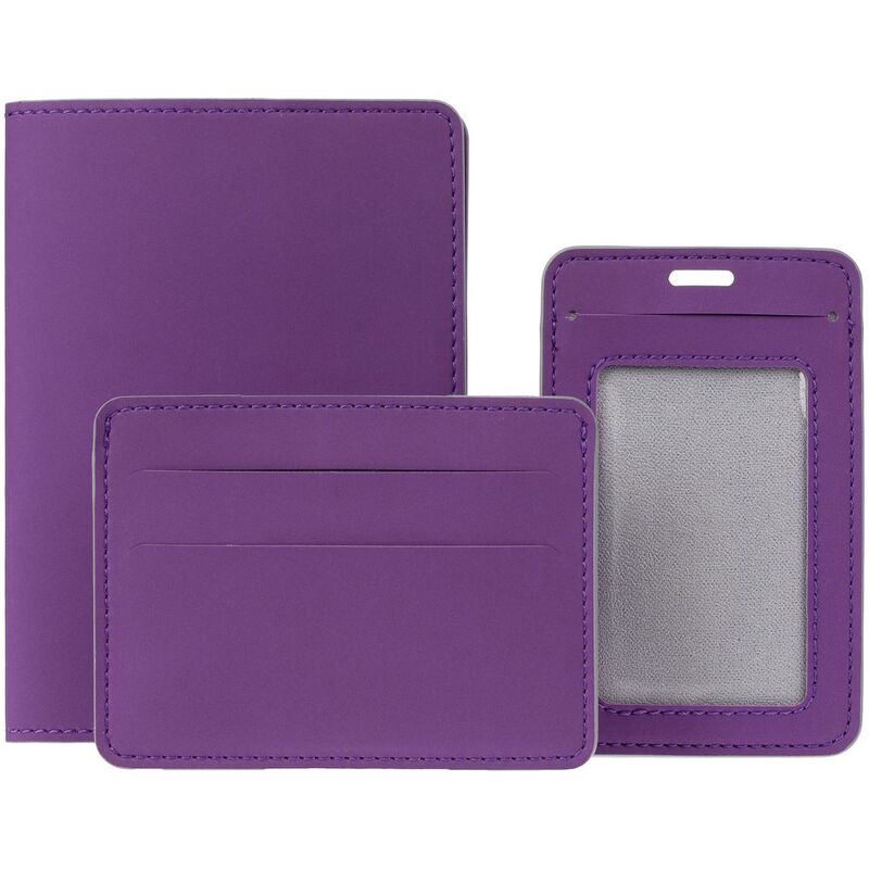 Чехол для пропуска Shall Simple, фиолетовый арт.19094.70