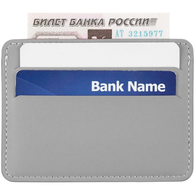 Чехол для карточек Shall Simple, серый арт.19095.10