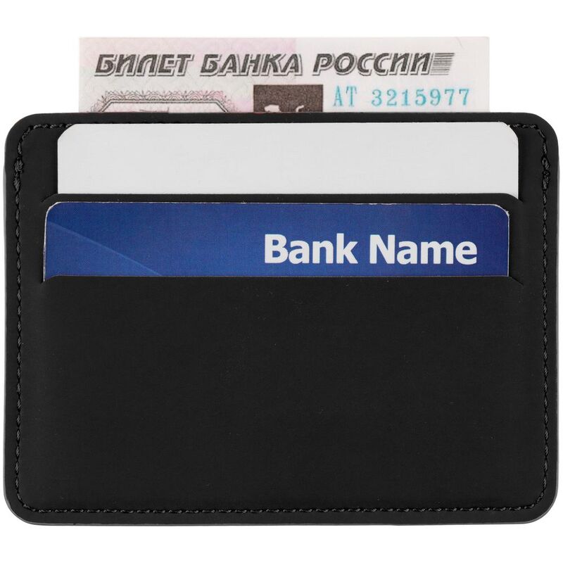 Чехол для карточек Shall Simple, черный арт.19095.30