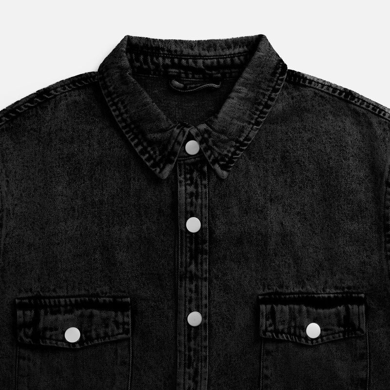 Куртка джинсовая O3, черная арт.17404.30