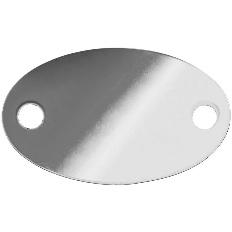 Шильдик металлический Alfa Oval, серебристый глянцевый арт.13843.02