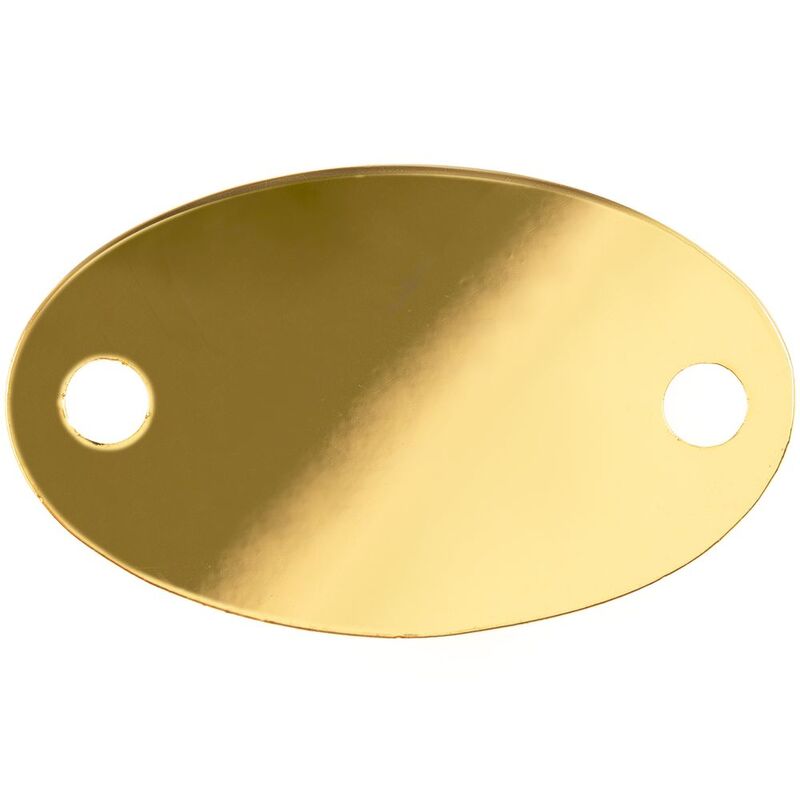 Шильдик металлический Alfa Oval, золотистый глянцевый арт.13843.01