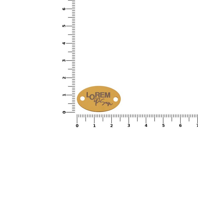 Шильдик металлический Alfa Oval, золотистый глянцевый арт.13843.01