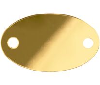 Шильдик металлический Alfa Oval, золотистый глянцевый арт.13843.01