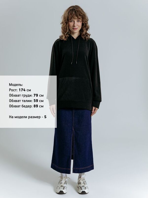 Худи унисекс Prima Vista, черное арт.19097.30