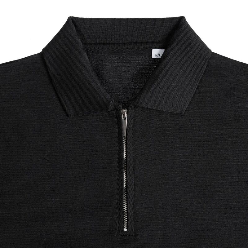 Рубашка поло мужская с длинным рукавом Terrazzo, черная арт.19098.30