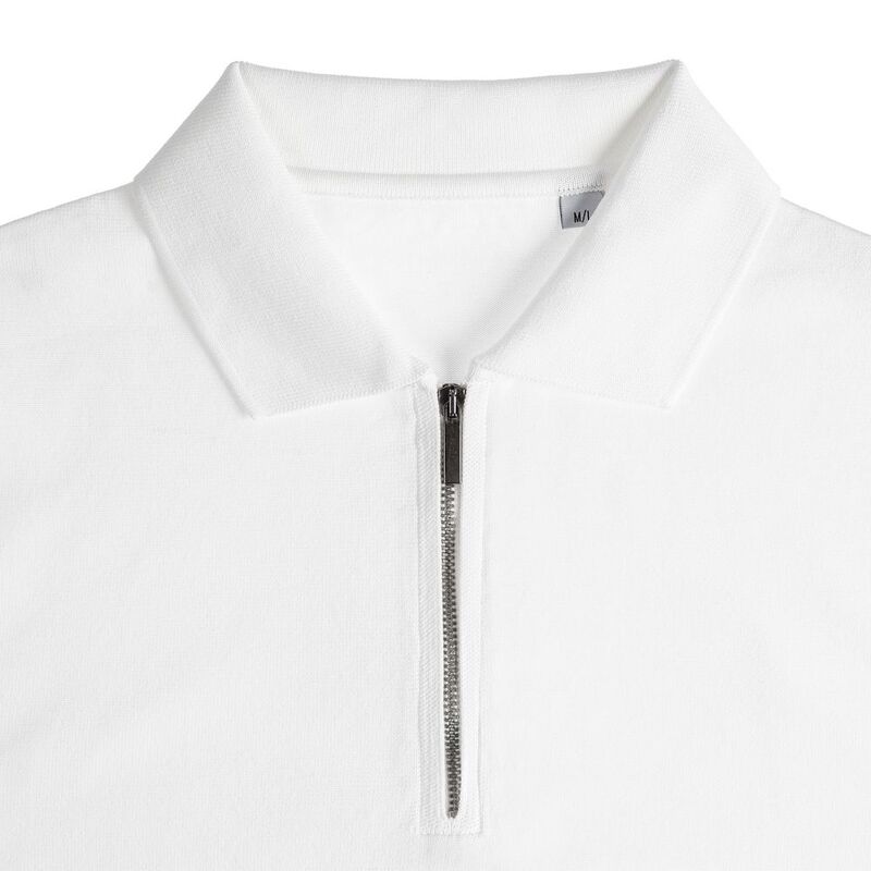 Рубашка поло мужская с длинным рукавом Terrazzo, белая арт.19098.60