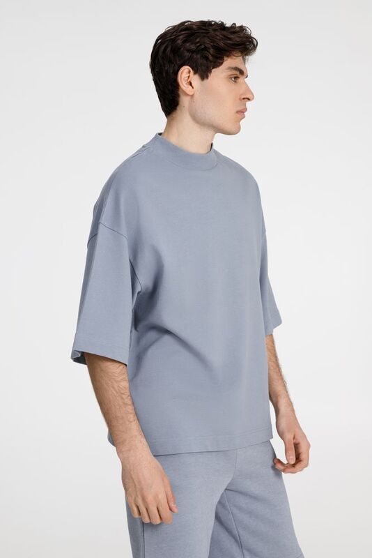 Футболка оверсайз унисекс T9, серая арт.18402.10