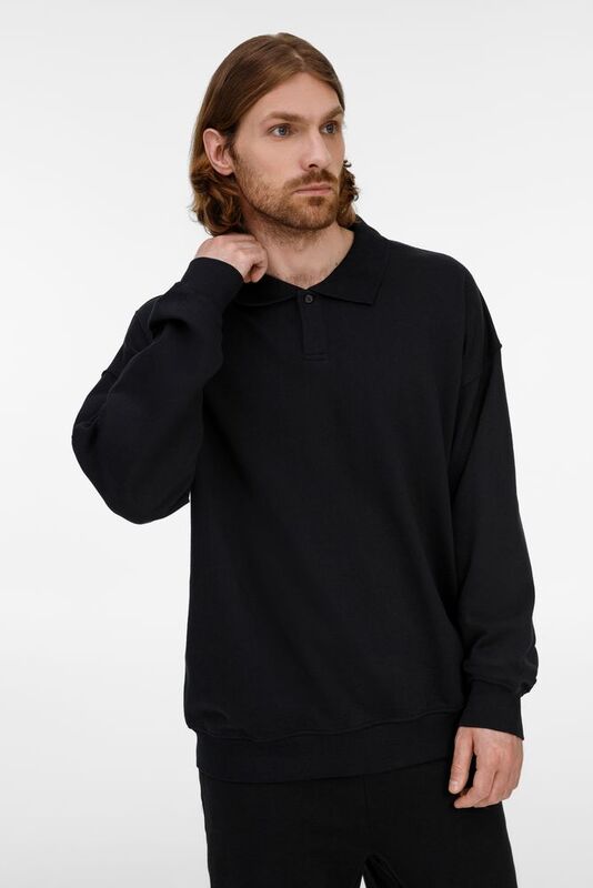 Свитшот оверсайз унисекс S6, черный арт.18409.30