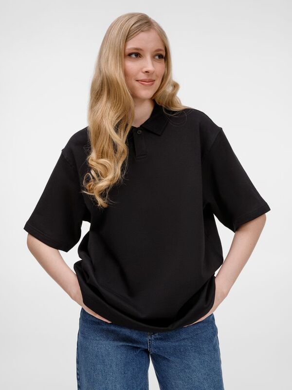 Рубашка поло унисекс Tiimi, черная арт.18410.30