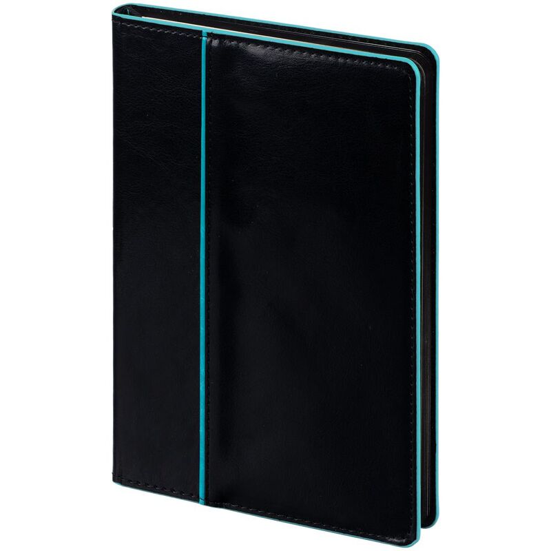 Ежедневник Alanis, недатированный, черный с голубым арт.18299.14