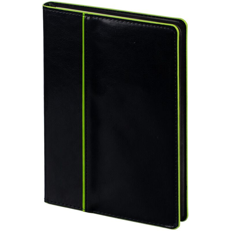 Ежедневник Alanis, недатированный, черный с зеленым арт.18299.39