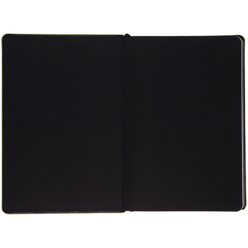 Ежедневник Alanis, недатированный, черный с зеленым арт.18299.39