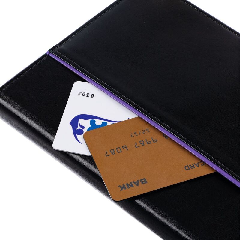 Ежедневник Alanis, недатированный, черный с фиолетовым арт.18299.37