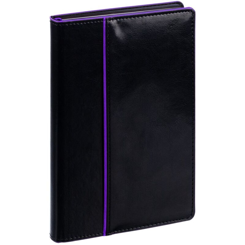Ежедневник Alanis, недатированный, черный с фиолетовым арт.18299.37