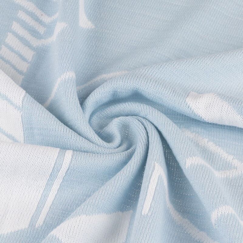 Плед Winterflake, бело-голубой с люрексом арт.20146.17