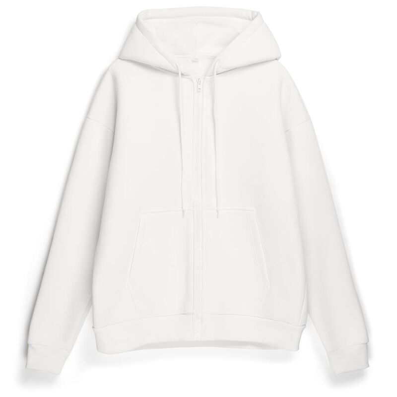Толстовка унисекс оверсайз Zippy, белая арт.16883.60