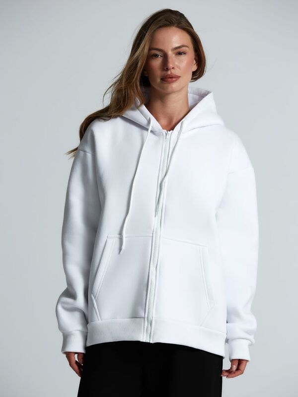 Толстовка унисекс оверсайз Zippy, белая арт.16883.60