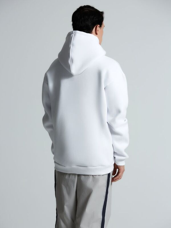 Толстовка унисекс оверсайз Zippy, белая арт.16883.60