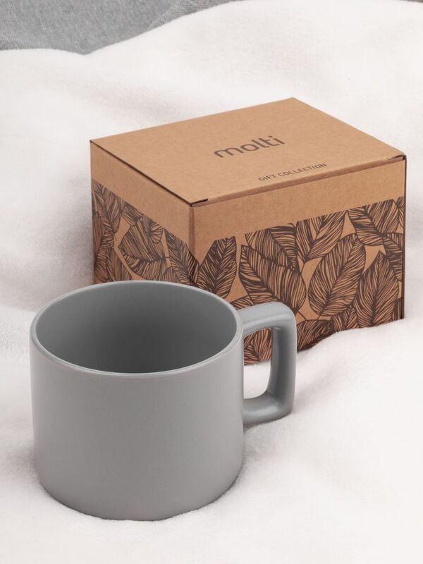 Чашка Jumbo в коробке матовая, светло-серая арт.31114.11