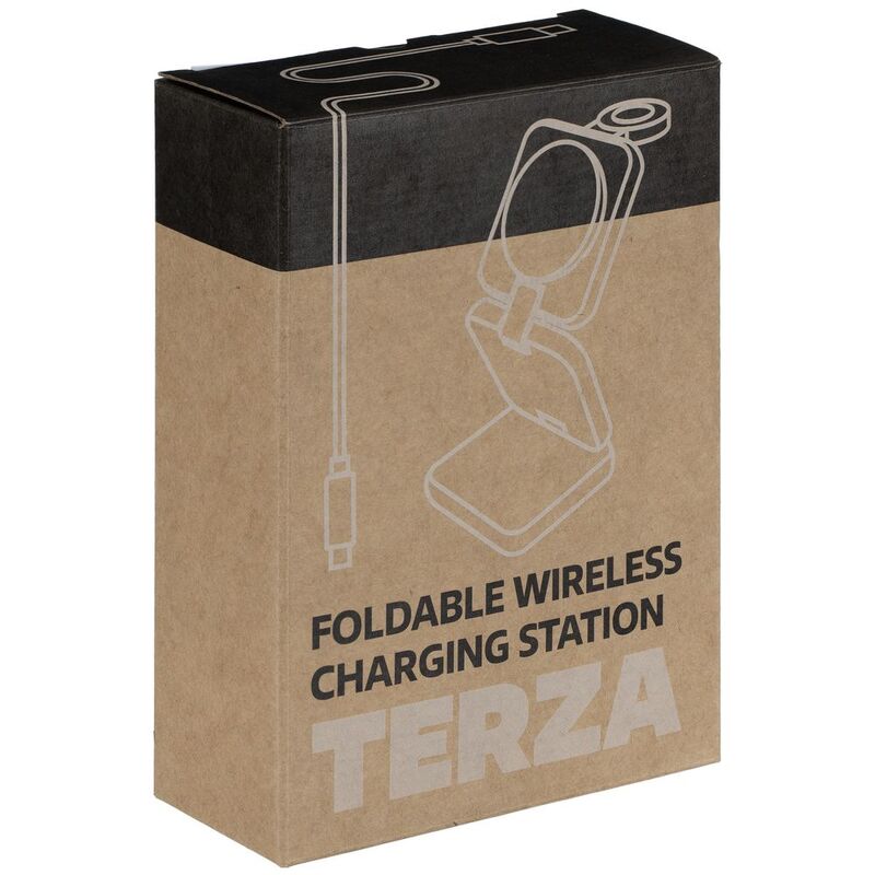 Складная станция беспроводной зарядки Terza, серебристая арт.16930.10