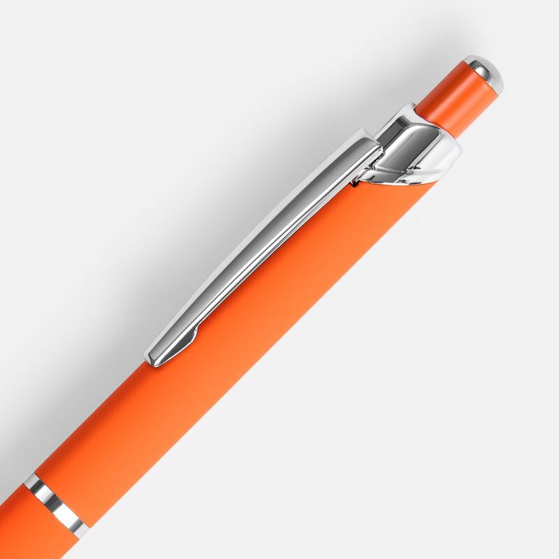 Ручка шариковая Chromos Soft Touch, оранжевая арт.17694.20