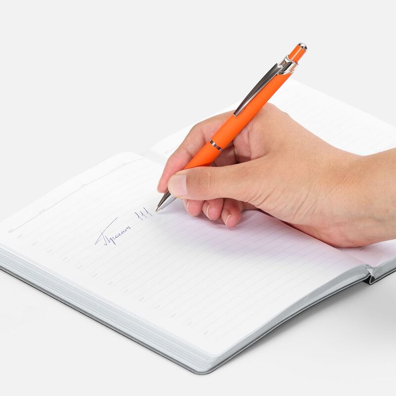 Ручка шариковая Chromos Soft Touch, оранжевая арт.17694.20