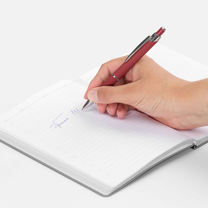 Ручка шариковая Chromos Soft Touch, красная арт.17694.50