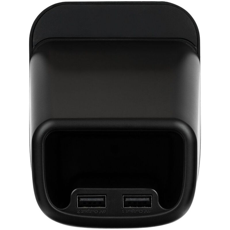 Настольный органайзер с зарядкой, лампой, вентилятором и подсветкой логотипа powerTower, черный арт.16876.30