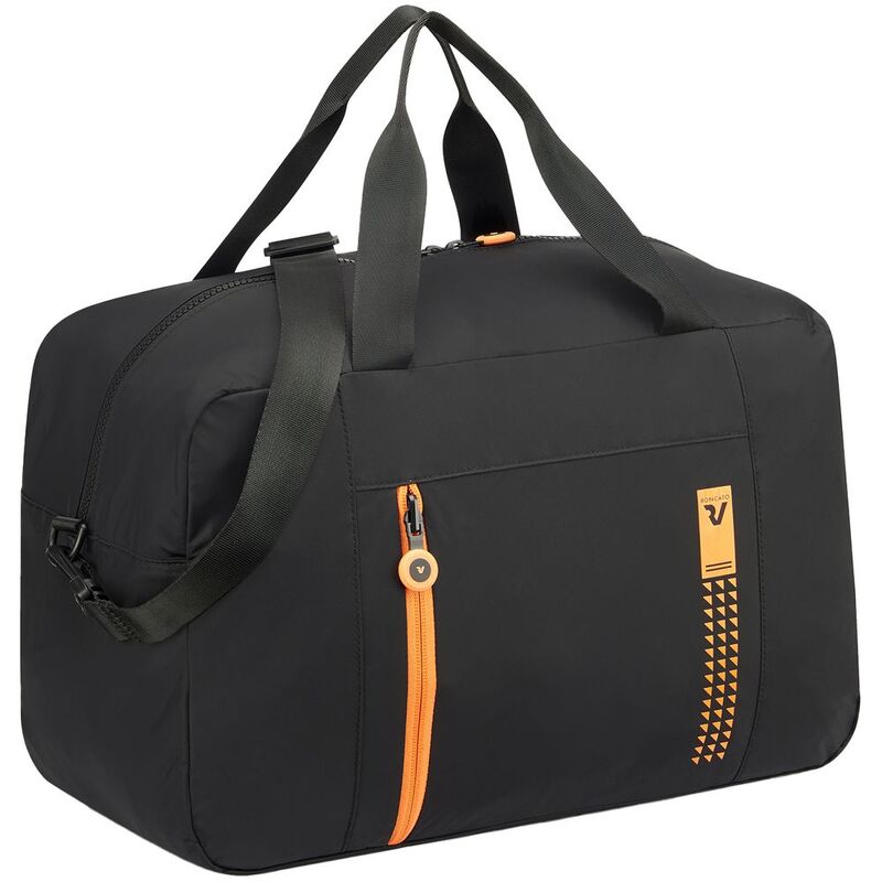 Сумка дорожная Compact Neon, черная с оранжевым арт.16863.31