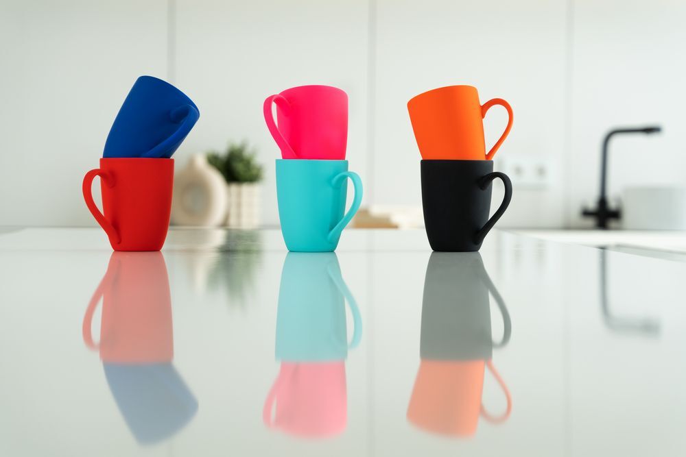 Кружка Good Morning с покрытием софт-тач, ver.2, бирюзовая арт.17653.49