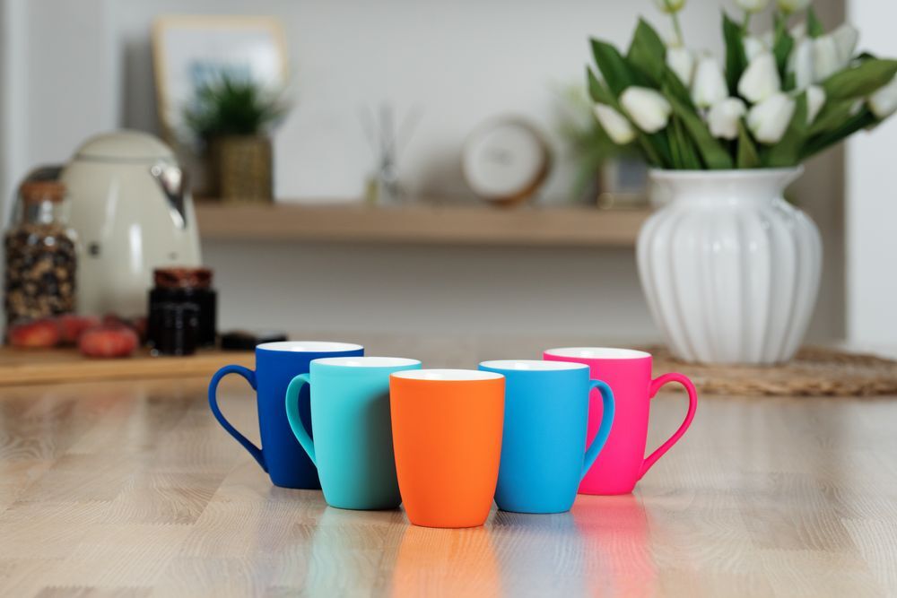 Кружка Good Morning с покрытием софт-тач, ver.2, фиолетовая арт.17653.57