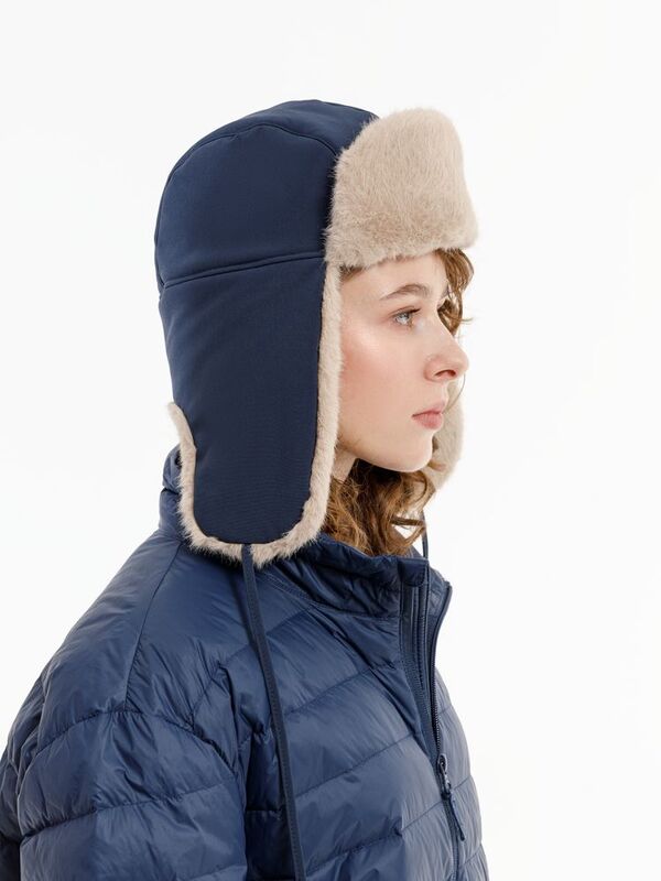Шапка-ушанка Wasa, темно-синяя арт.17814.40