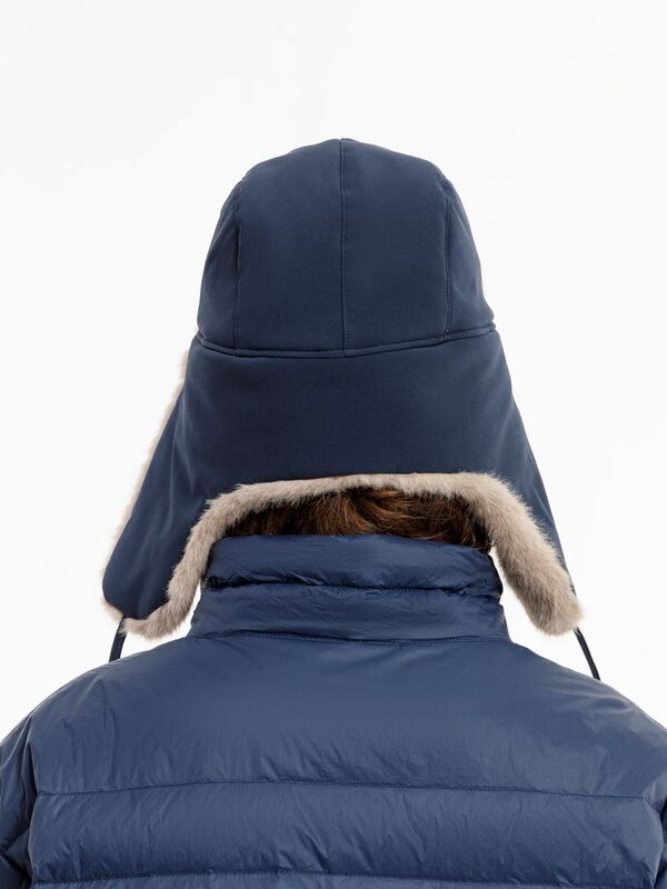 Шапка-ушанка Wasa, темно-синяя арт.17814.40