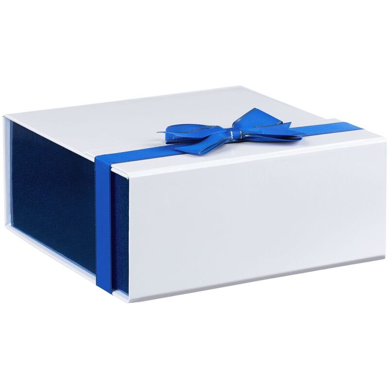 Коробка складная Gallant, M, белая с синим арт.24029.64