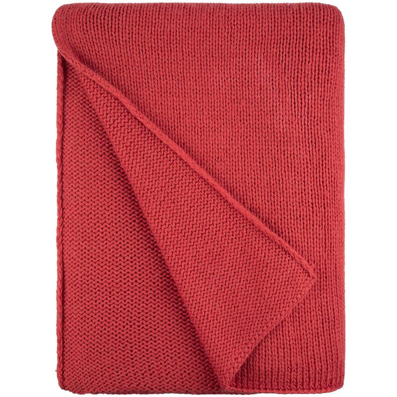 Плед Knitly, красный (коралл) арт.17765.69