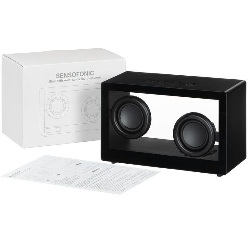 Bluetooth-колонка со светомузыкой Sensofonic, черная арт.17303.30