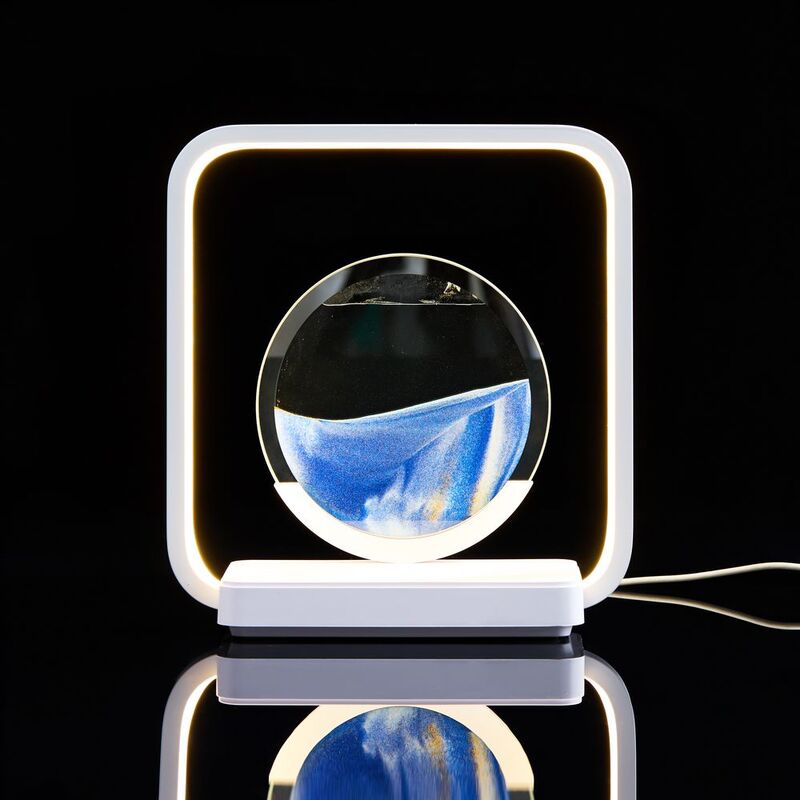 Интерьерный светильник с беспроводной зарядкой Sandflow, белый арт.17279.60