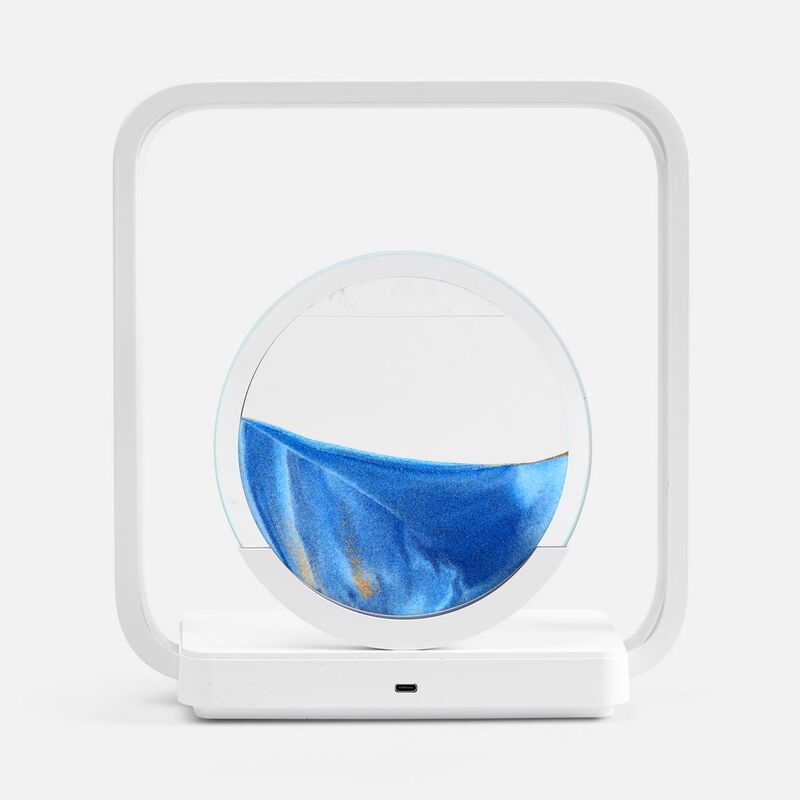 Интерьерный светильник с беспроводной зарядкой Sandflow, белый арт.17279.60