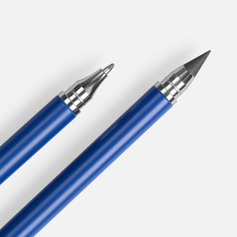 Ручка шариковая и вечный карандаш Diptych, синяя арт.20129.40