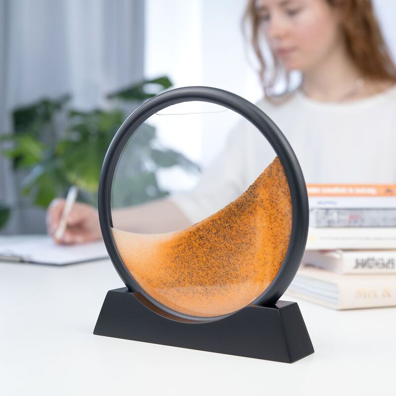 Песочная картина-антистресс Pleasantville, черная с оранжевым арт.20244.03