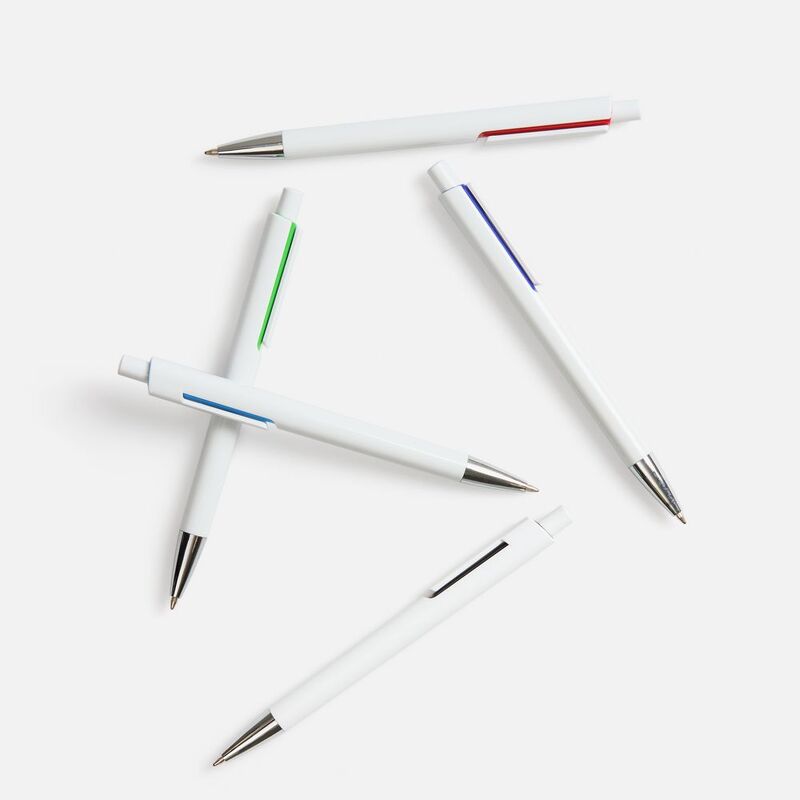 Ручка шариковая Dominanta, белая с черным арт.20028.63