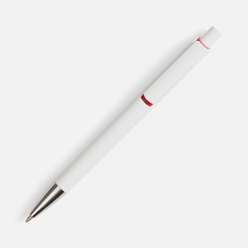 Ручка шариковая Dominanta, белая с красным арт.20028.65