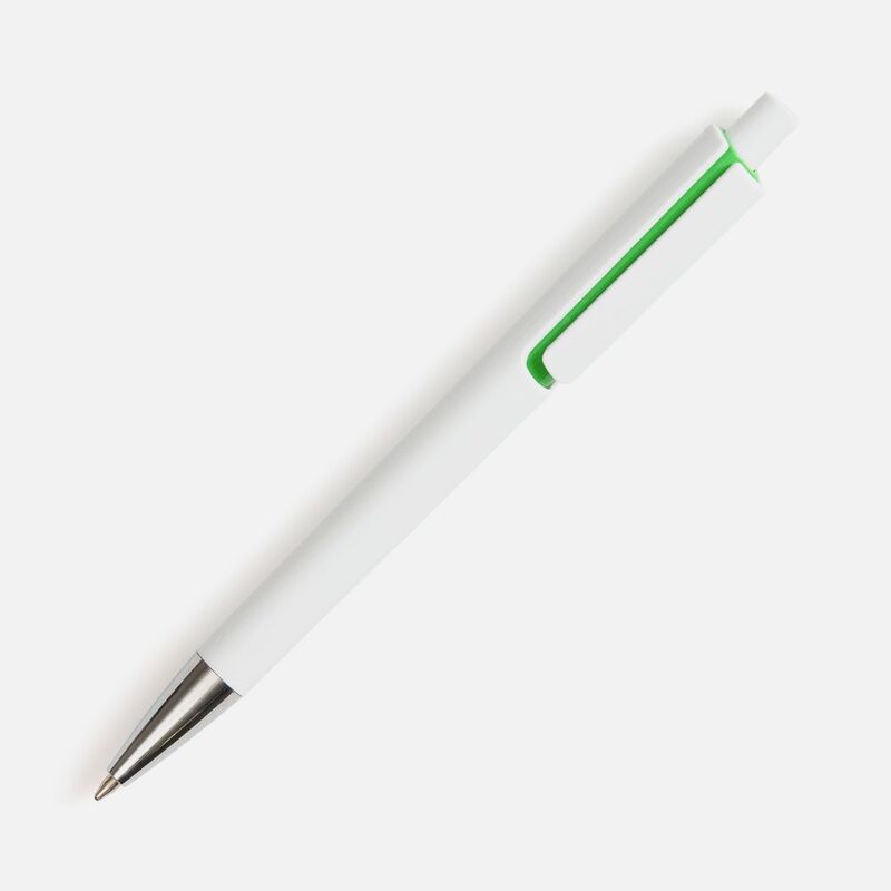 Ручка шариковая Dominanta, белая с зеленым арт.20028.69