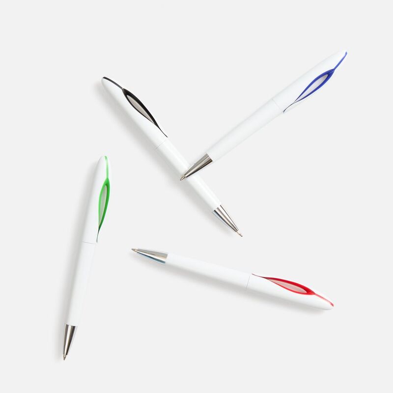Ручка шариковая Nave, белая с зеленым арт.20030.69